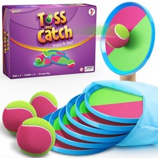 Toss and Catch Ball Set Game Kids Outdoor Toys for Beach Pool Yard