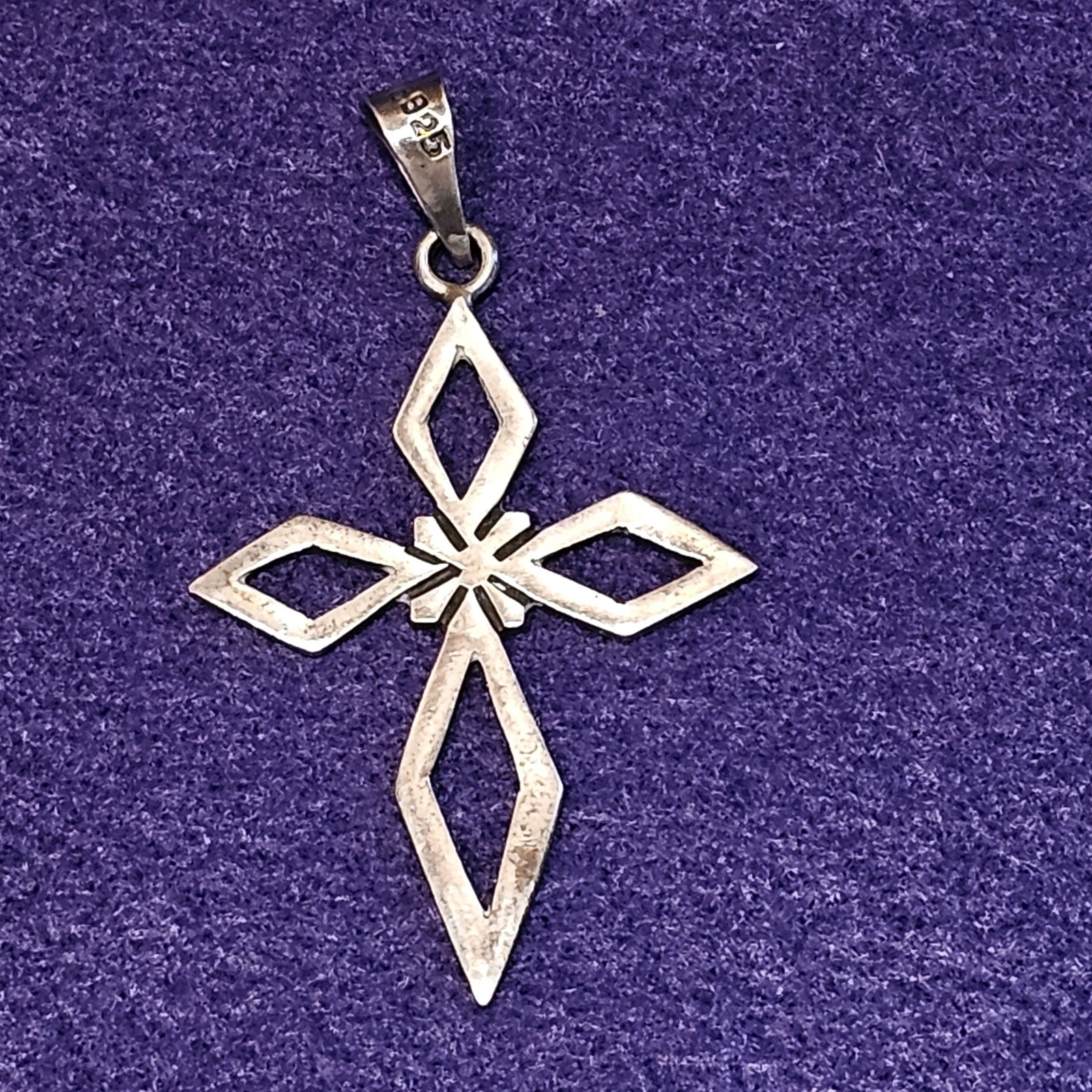 Vintage Taxco Mexican Sterling Silver Cross Pendant T… - Gem