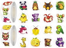 600 Pcs Funny Animals Stickers for Kids- Fruit Kids