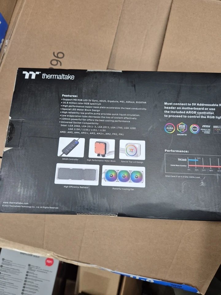 Thermaltake TH360 ARGB Motherboard Sync Snow Edition Intel LGA1700 Ready/AM5/... - Image 4 of 4