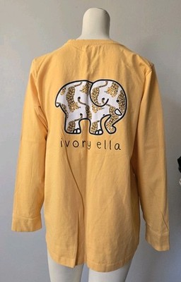 Ivory Ella 100% Organic Cotton Long Sleeve T- Shirt Top Women's Size XL (#1)