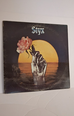 Styx Best of Styx LP Vinyl Album Wooden Nickel Black Cardboard Sleeve