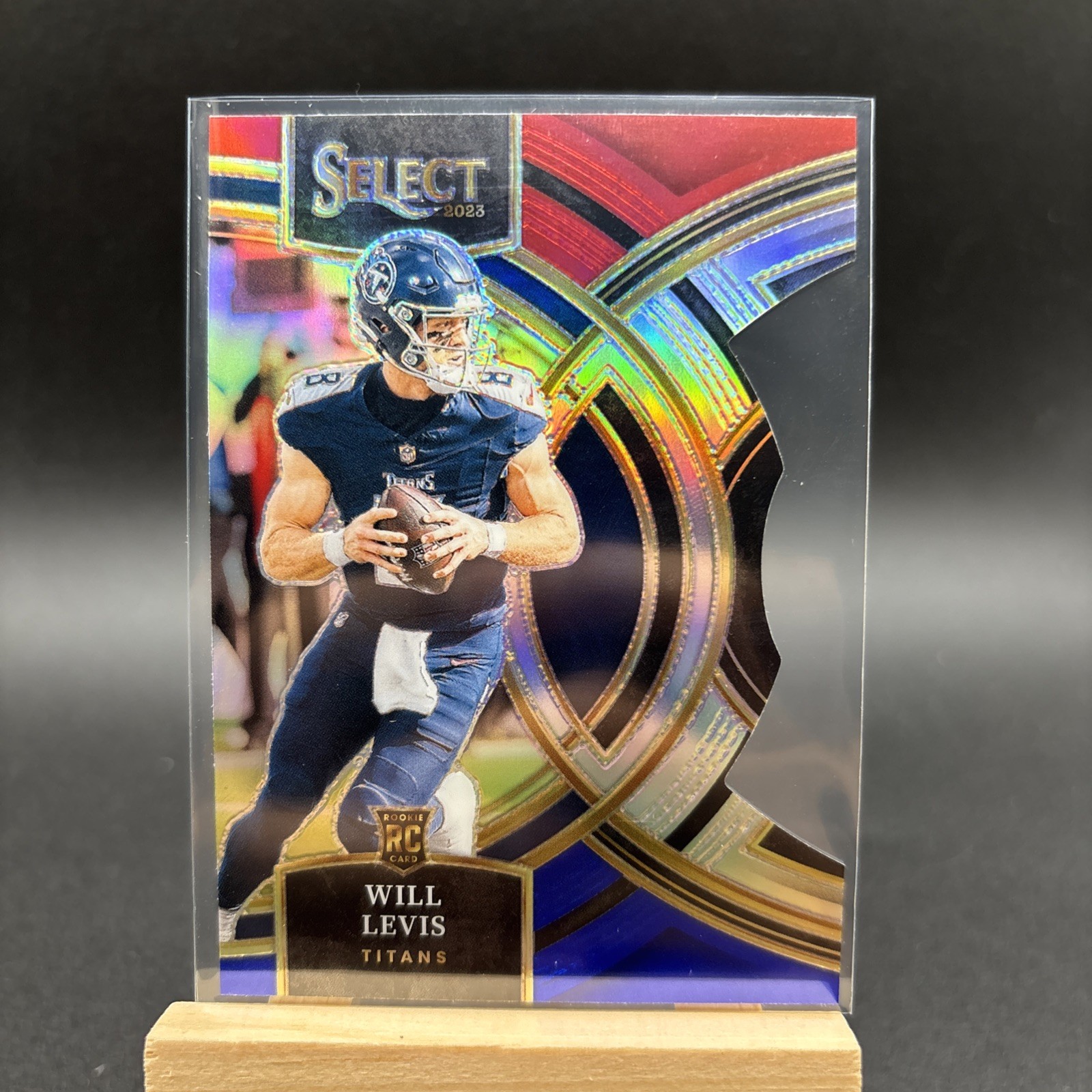 2023 Panini Select #148 Will Levis Red and Blue Prizms Die Cuts