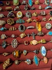 Nice Vintage gold silver costume jewelry 126 rings Vintage Avon and other.