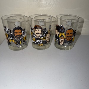LOT 3 1982 McDONALDS  ALL TIME GREATEST STEELERS TEAM COLLECTOR SERIES GLASSES