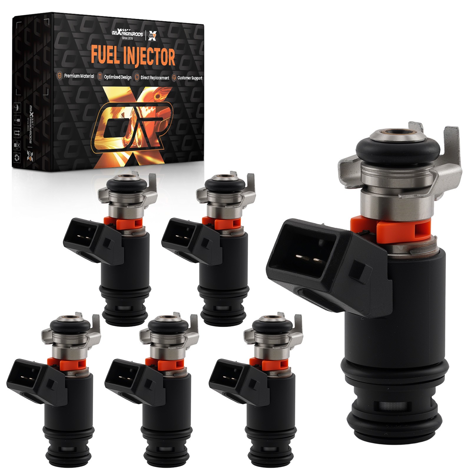 Front Fuel Injectors x6 for Volkswagen EuroVan 2.8L V6 1997-2000 IWP022 - Image 2