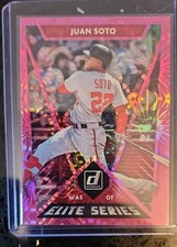 2020 Panini Donruss - Elite Series Juan Soto #E-9 Pink Fireworks