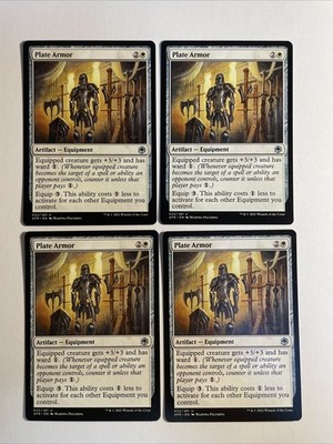4x Mtg D&D Forgotten Realms Plate Armor NM/M Magic The Gathering