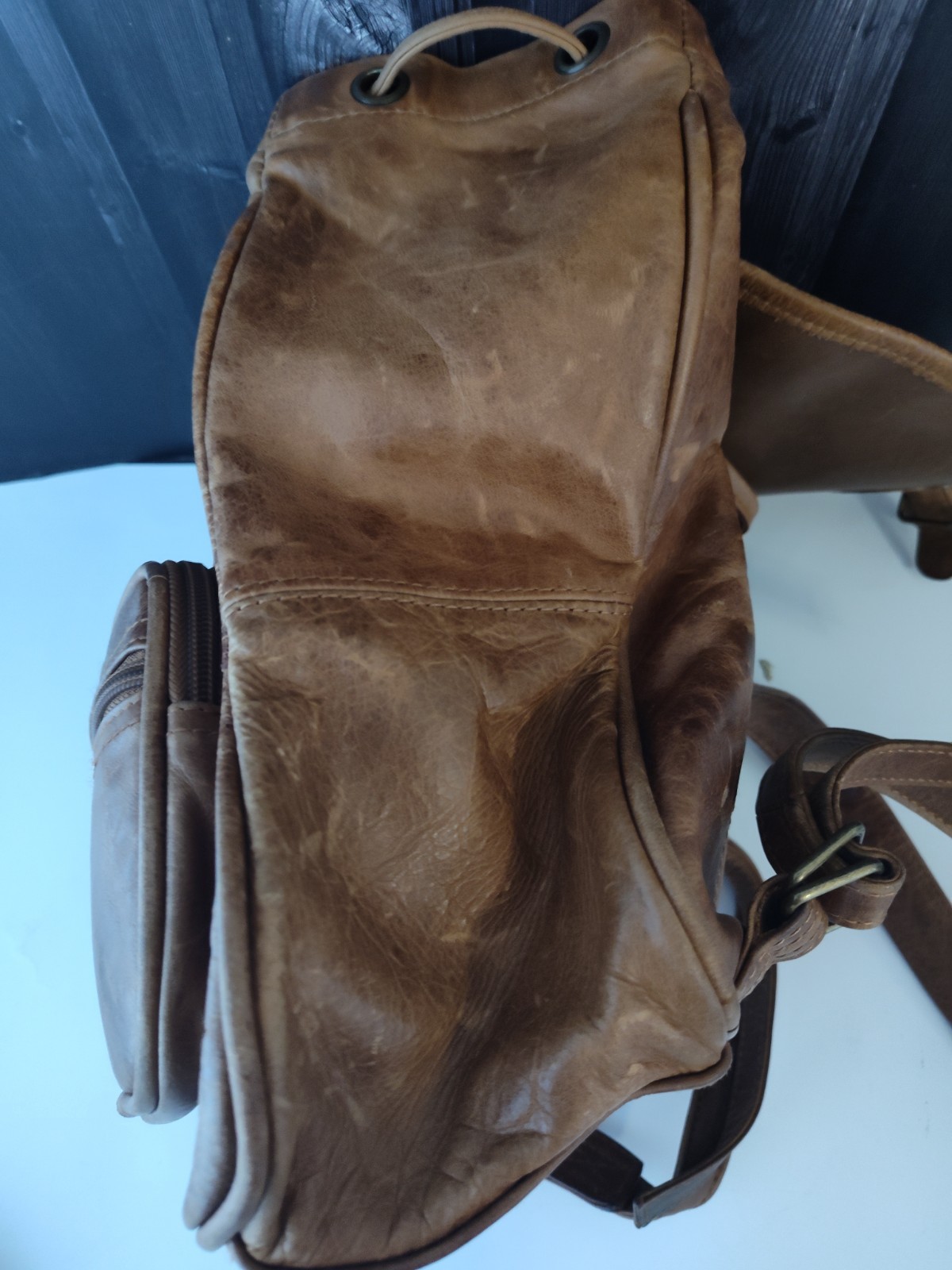 Ameri Leather Mini Backpack Genuine Leather Distr… - image 7