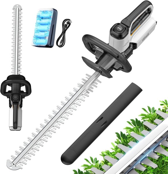 Akku Heckenschere 56 Cm MesserläNge Ergonomischer Griff 2,0Ah Akku Cordless-image