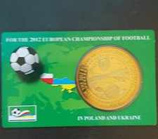 Ukraine 50 Hryvnia UEFA Euro 2012 Fu&szlig;ball Proof Cu-Zn-Bronze M&uuml;nze 40 mm