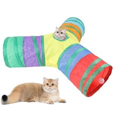 Wear-Resistant Cat Play Tunnel Foldable Pet Animal Tunnels with Crinkle Playing