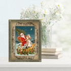 Santa On A Rocking Horse Christmas Cotton Fabric Quilt Block Sewing Applique — photo 2