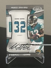 2009 Certified - Fabric of the Game Maurice Jones-Drew Game Worn Patch #102 /5