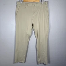 Rhone Men's Commuter Pant Classic Straight Leg Size 34x28 STYLE# 100036 Khaki