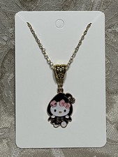 Sanrio Hello Kitty Halloween Charm Cartoon Adorable Pendant Gold Necklace 18  