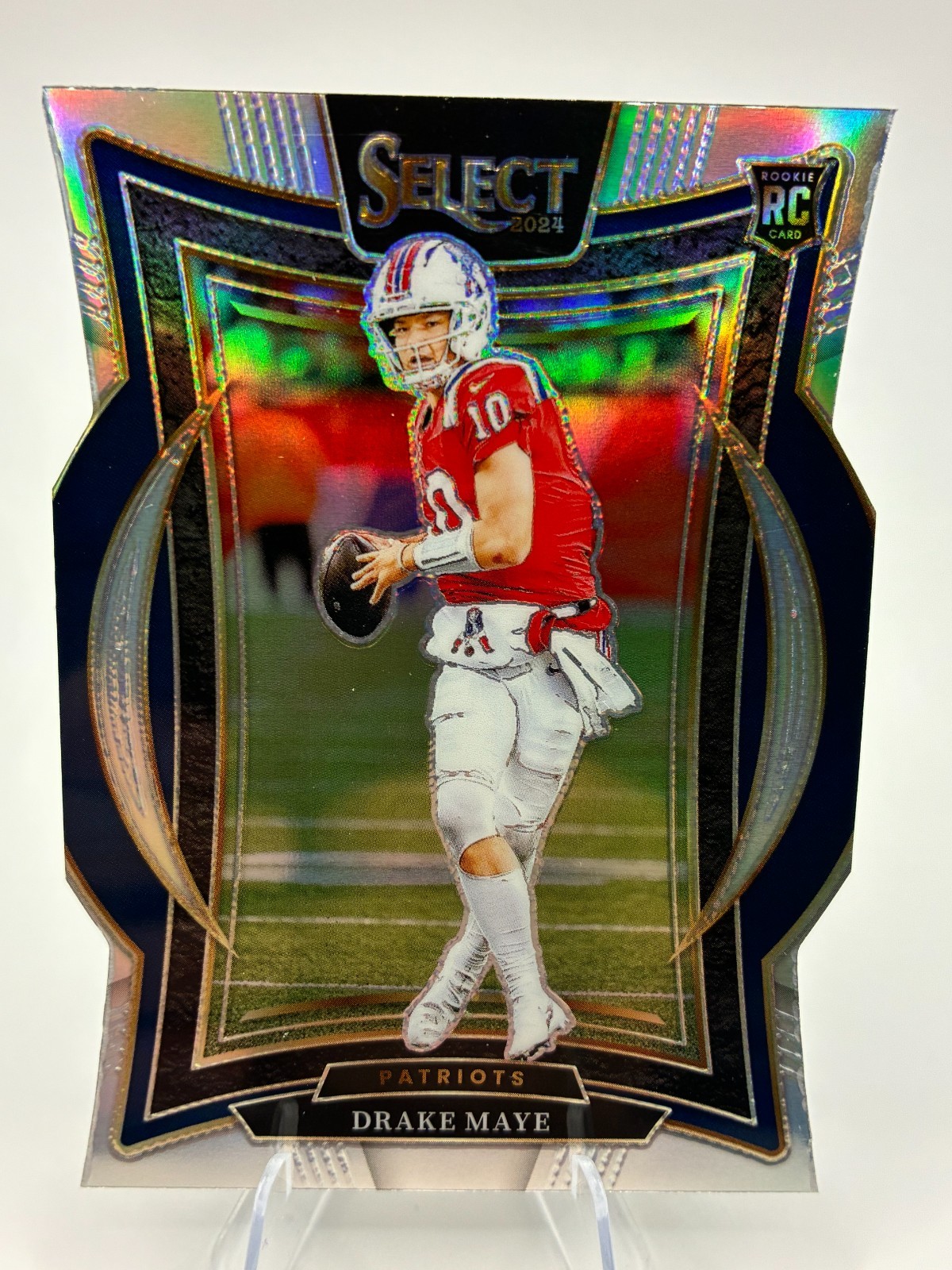 2024 Panini Select - Concourse Drake Maye #27 Silver Prizm Die-Cut (RC)