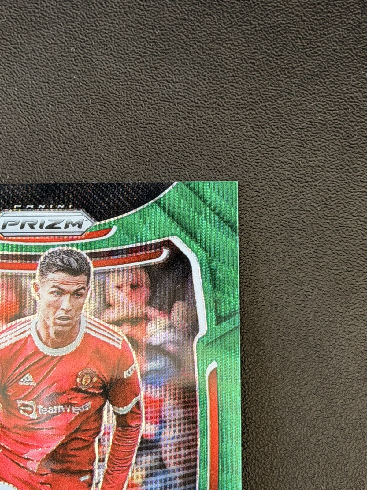 2021-22 Panini Prizm Premier League Cristiano Ronaldo #283 Green Wave Prizm Card view 7