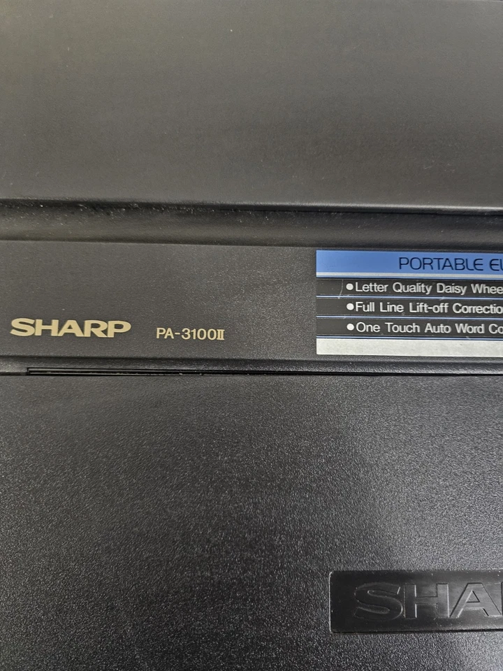 Sharp Portable Electronic IntelliWriter Typewriter With Cover Model: PA-3100II - Image 2 of 4