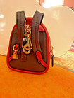 NWT COACH Mini Court Backpack Charm CX066 Signature Canvas Red Leather Bag Charm — photo 5