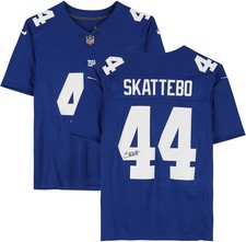 Cam Skattebo New York Giants Autographed Nike Blue Vapor Fuse Limited Jersey