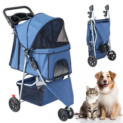 3-Wheel Pet Stroller for Dogs, Jogging Stroller with Breathable Mesh Window  | eBay