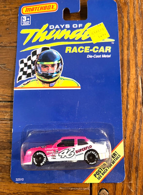 Matchbox Days Of Thunder Race Car #46 Pink/White Superflo 1990 Made In Macau