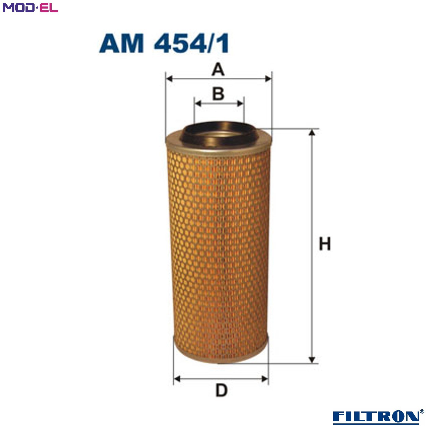 AIR FILTER AM 454/1 FOR NISSAN TRADE/Van/Platform/Chassis/Bus CABSTAR 2.7L 4cyl