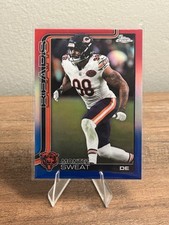 Montez Sweat 2025 Topps Chrome Red White & Blue Refractor #56 Chicago Bears SP