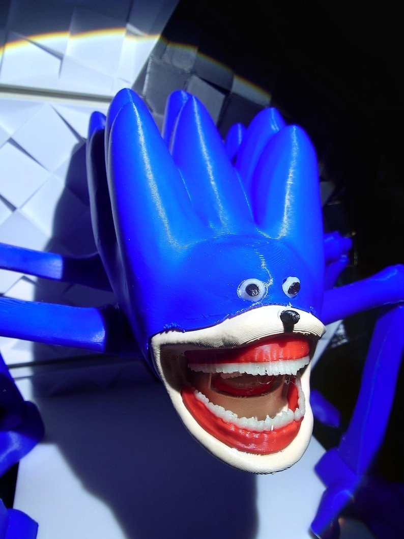 Shin Sonic HUGE Articulated Fidget toy glow in the dark