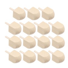 15 Pcs Wood Dreidel Wooden Hanukkah Spinning Tops Blank Dreidels Toy