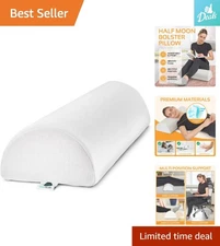 Machine Washable Large Half Moon Pillow - Support for Back, Legs, & Hips