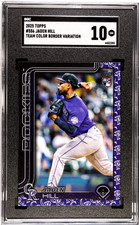 2025 Topps #556 Jaden Hill Team Color Border Var. SGC 10