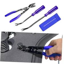 3PCS Car Clip Removal Tool, Trim Removal Tool, Auto Trim Rivet Puller Kit Blue