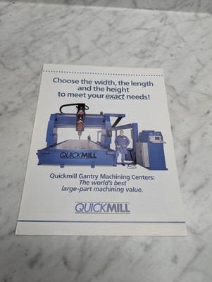 QUICKMILL GANTRY MACHINING CENTERS CATALOG LITERATURE SALES BROCHURE