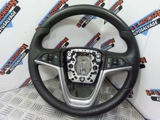 2011 VAUXHALL INSIGNIA STEERING WHEEL WITH CONTROLS LEATHER 3 SPOKE (08-13)