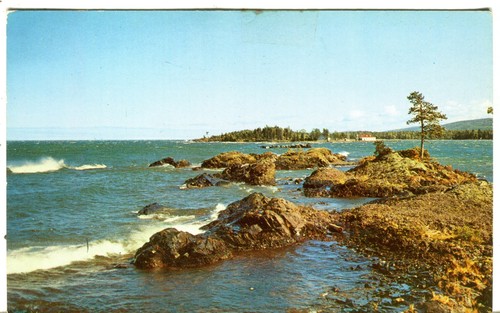 1957 Copper Harbor MI USA cover on postcard - Picture 4 of 4