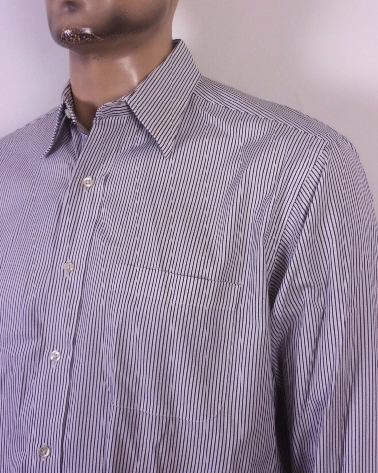 vintage 70s 80s EUC Brooks Brothers USA Striped Shirt Button Down Up sz M 15.5 3 - Image 2 of 4
