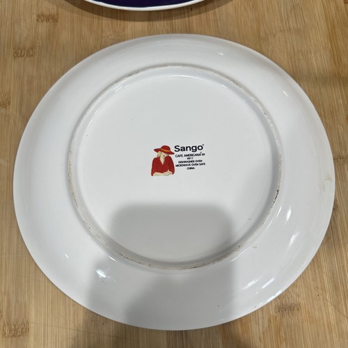 Vintage Sango 4911 Plates Cafe Americana 11.25” X 10.25” set of 2 Made In 1998 * - Picture 4 of 7