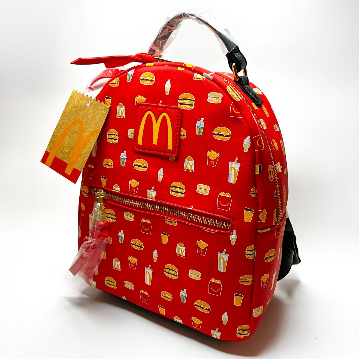McDonald\'s x Box Lunch Mealtime Favorites Allover Print Red Mini Backpack McDonald main image 4