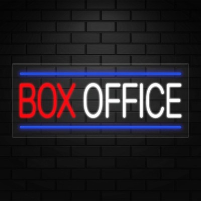 Box Office Sign for Business Displays | LED Flex Neon | 32''W x 13''H x 1''D