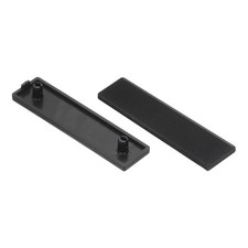 20Pcs Standard Plastic Rectangle Aluminum Extrusion End Cap Black 80x20mm