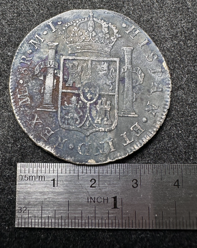 8 Reales 1787 Büste Dollar Hispan LIMAE, PERU Carolus III, M.I, schwarze Patina - Bild 15 von 16