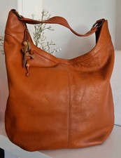 Radley Real Leather Tote Hobo Slouchy Shoulder Bag Large Burnt Orange 