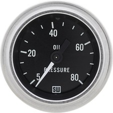 Stewart Warner 82322 Deluxe 2-116 Mech Oil Pressure Gauge 5-80 Psi
