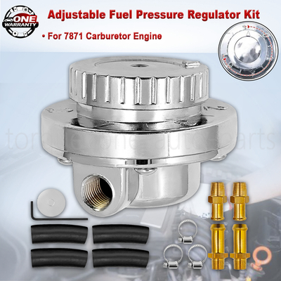 #ad 1 6 PSI Universal Adjustable Fuel Pressure Regulator Kit for Carburetor Engine $15.11