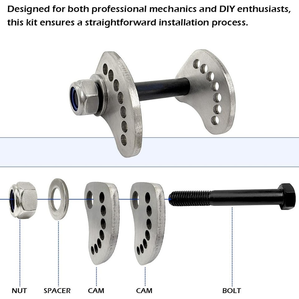 Camber Lock Alignment Fix & Upper Arm Bolt Kit for Silverado 1999-2019 ...