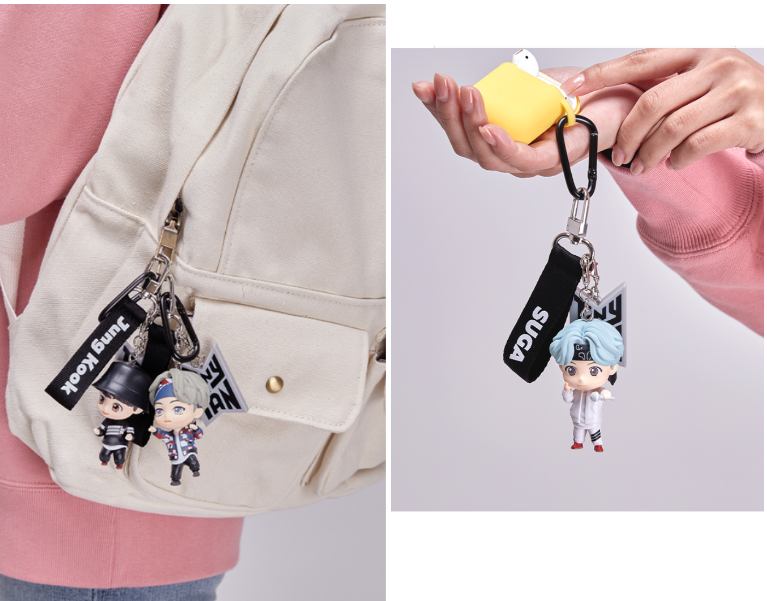 BTS TinyTAN FIGURE KEYRING MIC Drop with T-MONEY Official