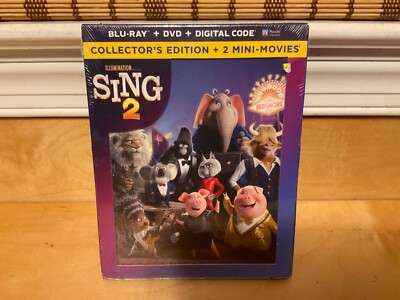 Sing 2 Collector s Edition (Blu-ray, DVD, Code) NEW Sealed Ships FREE Slipcover