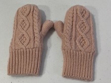 H M Pink/Rose Knit / Lined Mittens. Warm. Size 18 Months-2 T. Excellent Cond.